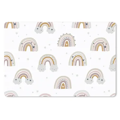 Produktbild von MuchoWow® Schreibtischunterlage Mädchen - Muster - Regenbogen 60x40 cm - XXL Mauspad - Großes Mauspad