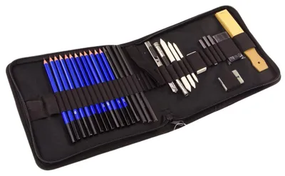 Produktbild von Leantoys Künstlerisches Skizzenstift-Set, Zubehör, 32-teilig