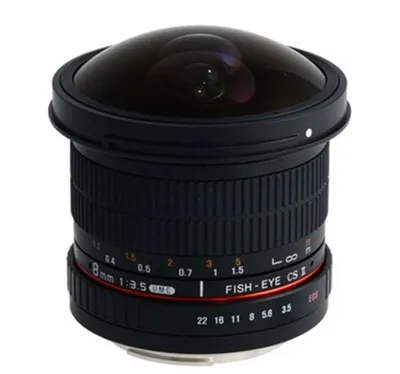 Produktbild von Samyang 8mm F3.5 UMC Fish-Eye CS II, Weitwinkelobjektiv, 10/7, Nikon-AE