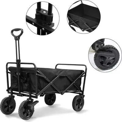 Produktbild von Jopassy Transportwagen Bollerwagen Gartenwagen Werkzeugwagen Handwagen Schwarz