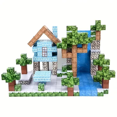 Obrázek produktu pro Magnetická stavebnice Minecraft Vodopád – příroda, 100 ks