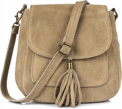 Immagine prodotto di Borsa a tracolla da donna in pelle scamosciata retrò