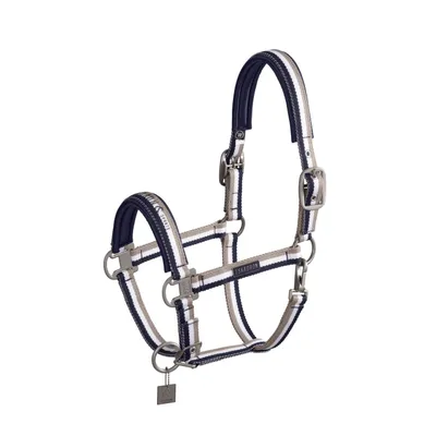 Produktbild von Eskadron Halfter " DOUBLE PIN ", Stallhalfter Größe - Pony1 Farbe - navy-white-velvet taupe