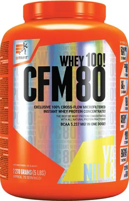 Produktbild von Extrifit CFM Instant Whey 80 2270 g vanilla / Whey Protein / Ausgezeichnetes Instant-CFM Whey Protein mit einer köstlich cremigen Konsistenz