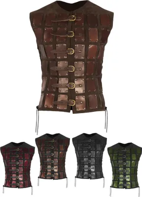 Produktbild von Lederbrigantine - Abenteurer, kurz Farbe: schwarz-braun, Größe: L-XL