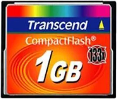 Productafbeelding van Transcend TS1GCF133 133X CompactFlash, 1 GB. (CompactFlash-geheugenkaart)