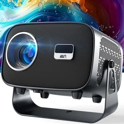 Obrázek produktu pro Chytrý videoprojektor Linomag®, Android 11.0, 4000 lumenů, Airplay/Miracast, podpora 1080p, WiFi 2.4G/5G, Bluetooth 5.2, stříbrný/černý