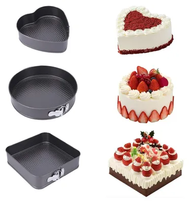 Produktbild von Omgoods – Set aus 3 Antihaft-Kuchenformen mit abnehmbarem Boden