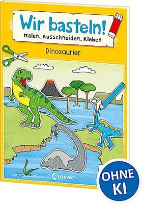 Immagine prodotto di Wir basteln! ab 5 Jahren - Malen, Ausschneiden, Kleben - Dinosaurier