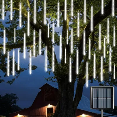 Meteorregen-Lichter 11,8 Zoll, Solar, Multicolor, Outdoor