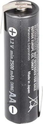 Produktbild von Ready2use AA 2500mAh Akku Mignon AA NiMH mit Lötfahne Z-Form 50,5x14,5mm