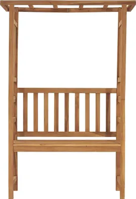 Obrázok produktu pre vidaXL Záhradná lavička s pergolou 115 cm z masívneho teakového dreva