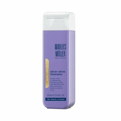 Produktbild von Marlies Möller Specialists Silver Shine Shampoo Pflegeshampoo für platinblondes und graues Haar 200 ml