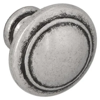 Productafbeelding van Knop voor meubels, gemaakt van zamac. Diameter: 30 mm. Afwerking: gepolijerd, zilverkleurig