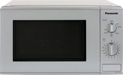 Produktbild von Panasonic Mikrowelle, Quarzgrill, Kombi-Betrieb, NN-K121M, Stahlblech, Silber, 1 Drehteller, graue Easy Clean Beschichtung, Türanschlag links