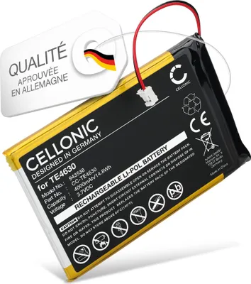 Image de CELLONIC 1x Batterie pour Domotique / Smart Home Compatible avec Technaxx TX-59, TX-59 Plus, TX59 Monitor Wireless Door Phone, TE4630 - (4000mAh, 14.8V)