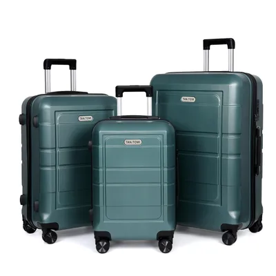 Produktbild von Kofferset Hartschale Trolley Koffer Leicht Reisekoffer ABS Erweiterbar Haltbar, Mit Zahlenschloss Trolley Handgepäck Große Kapazität 4 Rollen