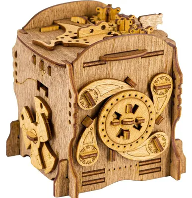 Produktbild von Puzzledoos Interaktive Rätselbox - Escape Room Spiel - Holzpuzzle - Einzigartige Puzzlespiele - 116 Teile - 60-90 Minuten Abenteuer