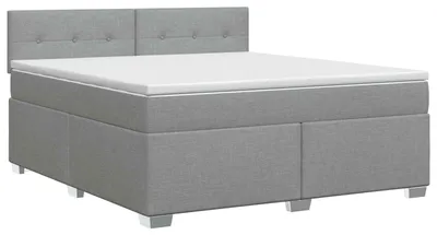 Immagine prodotto di vidaXL Letto a molle con materasso grigio chiaro 180 x 200 cm in tessuto