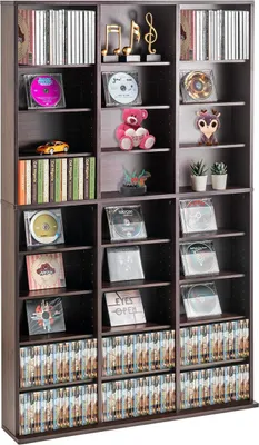 Immagine prodotto di Mobile porta DVD a 9 ripiani regolabili 756 CD Espresso