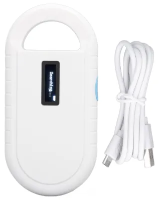 Produktbild von Haustier-ID-Mikrochip-Scanner, 134,2 kHz, wiederaufladbarer USB-Tierkartenleser mit Speicherfunktion für Haustiere