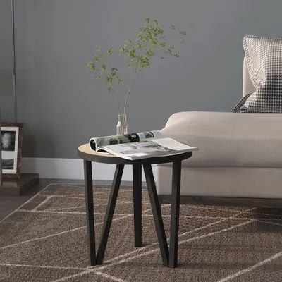 Produktbild von The Living Store Beistelltisch Sonoma-Eiche Ø35 cm MDF