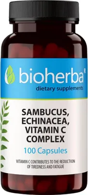 Obrázok produktu pre Sambucus Echinacea Vitamín C 100 kapsúl PZN 18216999