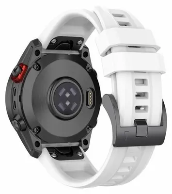 Produktbild von By Qubix Silikon-Sportarmband - Weiß - passend für Garmin Forerunner 745 / 935 / 945 / 955 / 965