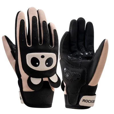 Immagine prodotto di ROCKBROS Guanti da ciclismo per bambini Guanti antiscivolo Guanti sportivi traspiranti per ciclismo Nero S