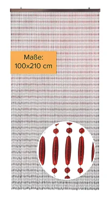 Produktbild von Lockardi Türvorhang AMBER Perlenvorhang 80 Stränge 100x210 cm | Insektenschutz Vorhang Fadenvorhang Fliegenschutz Fadenvorhang Dekovorhang Perlen