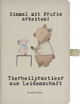 Produktbild von Mr. & Mrs. Panda Kladde Tierheilpraktiker Leidenschaft - Transparent - Geschenk, Adressbuch, skizzenbuch a4, Journal, Tagebuch, notizbuch
