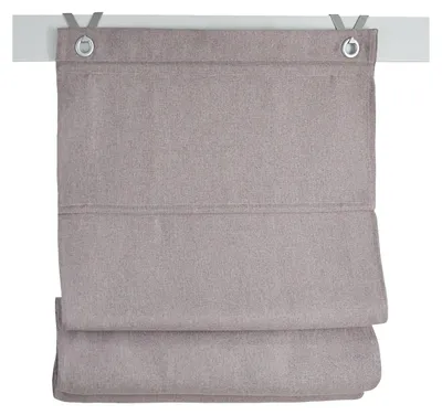 Produktbild von Deco4Me Raffrollo Blickdicht mit Ösen ohne Bohren – Braun, 45 x 130 cm