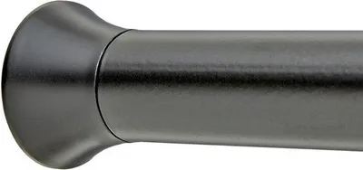 Image de Tringle à rideau de douche, 91-137 cm, noire, accessoires de salle de bain, extensible