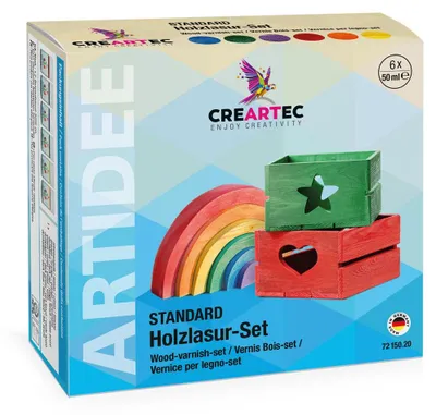 Produktbild von Holzlasurfarbe Set 6 x 50 ml "Standard"