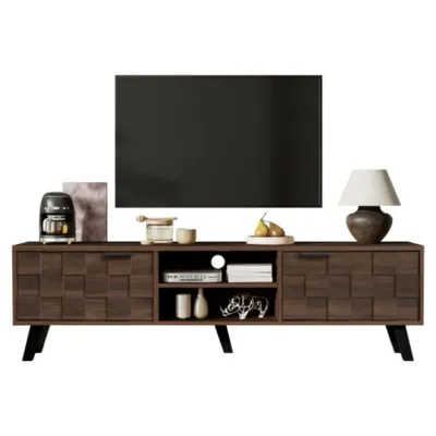 Produktbild von Moderner TV-Schrank mit 2 Türen,TV-Ständer,TV-Konsolentisch 160,5 x 35,5 x 45 cm