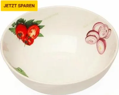 Produktbild von Salatschale aus Keramik,Tavola, 27 cm Ø mit Gemüsedekor, von Tognana