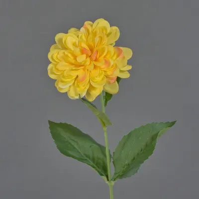Produktbild von artplants.de Künstliche Dahlie FLEMOR, gelb, 55cm - Kunstblume Dahlie
