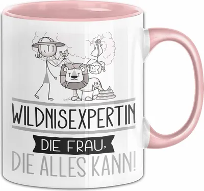 Produktbild von Wildnisexpertin Geschenk Tasse Becher Die Frau Die Allen Kann Geschenkidee für eine Wildnisexpertin Lustig (Rosa)