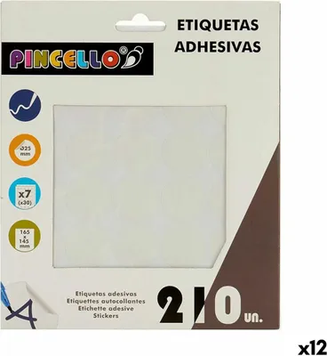 Obrázek produktu pro Samolepicí štítky bílé Ø 25 mm (12 kusů)