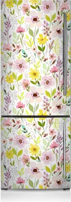 Produktbild von Magnetfolie Aufkleber Kühlschrankmagnete 60x190 cm - Farbenfrohe Blumen