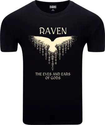Obrázok produktu pre Diarbo pánske tričko s vikingskou potlačou Nordic raven black veľkosť XXL