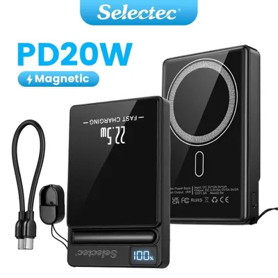 Produktbild von Powerbank 10000mAh Wireless Magnetisch Externer Akku für iPhone 17/15/14/13/12 Ladegeräte und Dockingstationen Zusatzakku aus Kunststoff 10000 mAh