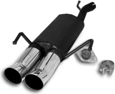 Produktbild von Edelstahl Endschalldämpfer 2x76 DTM Opel Astra G