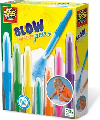 Produktbild von SES 7 Airbrush Farbstifte Blow Pens