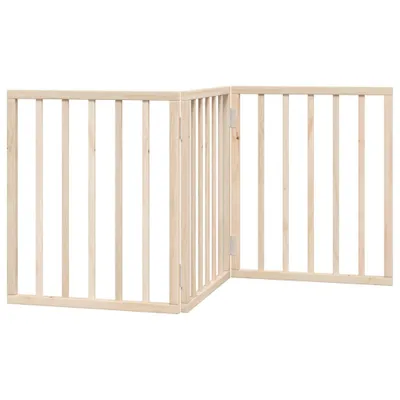 Zdjęcie produktu dla Bramka dla psa składana 3 panele 150 cm drewno topolowe