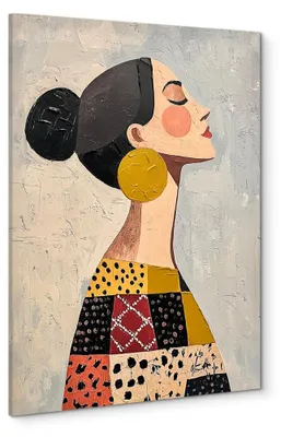 Image de STYLER, tableau sur toile, 70x100 cm, éléments peints à la main, décoration murale moderne, œuvre d'art, idéal pour le salon ou la chambre