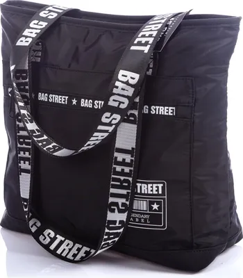Produktbild von Bag Street Leichte Damentasche Shoppertasche Stofftasche Groß Jugendlich Schwarz