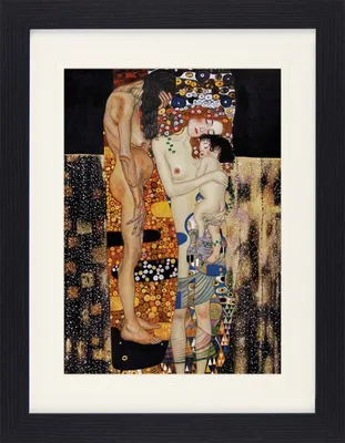 Produktbild von Gustav Klimt Gerahmtes Bild Mit Edlem Passepartout | Wand-Bilder | Im Bilderrahmen - Die Drei Lebensalter Der Frau, 1905 (40 x 30 cm)