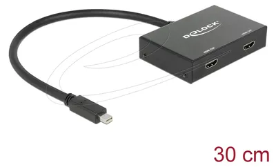 Obrázok produktu pre DeLOCK 87696, Mini DisplayPort, 2x HDMI, mini Displayport, 3840 x 2160 px, Čierna, Kov