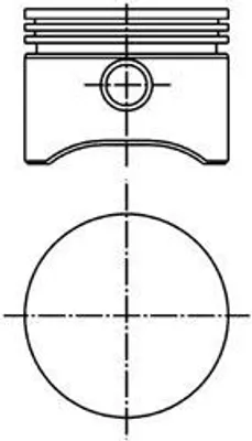 Produktbild von KOLBENSCHMIDT Kolben 75 mm Zylinderbohrung 15 mm Bolzen 28 mm Kompressionshöhe